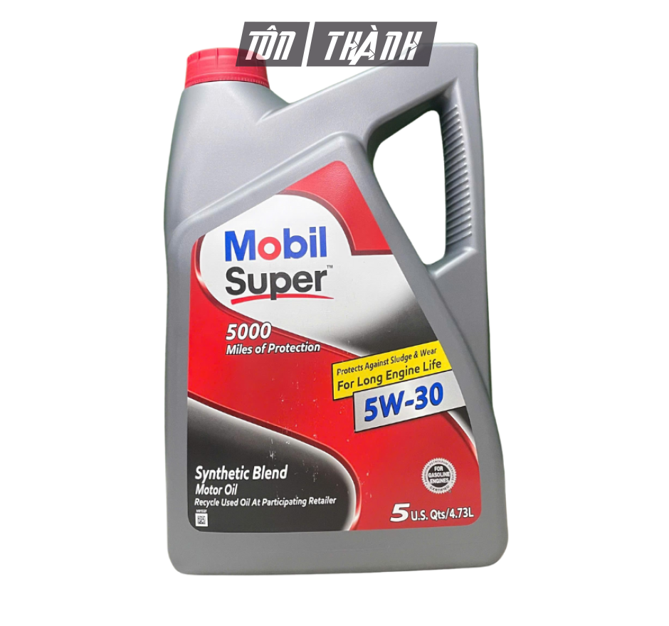 Dầu Động Cơ Xăng Mobil Super 5000 5W-30 SP (5 Lít) - Tổng Hợp Toàn Phần