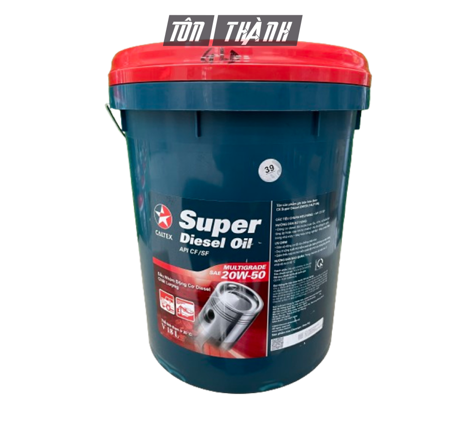 DẦU NHỚT ĐỘNG CƠ CALTEX SUPER DIESEL OIL 20W50 (18 LÍT)