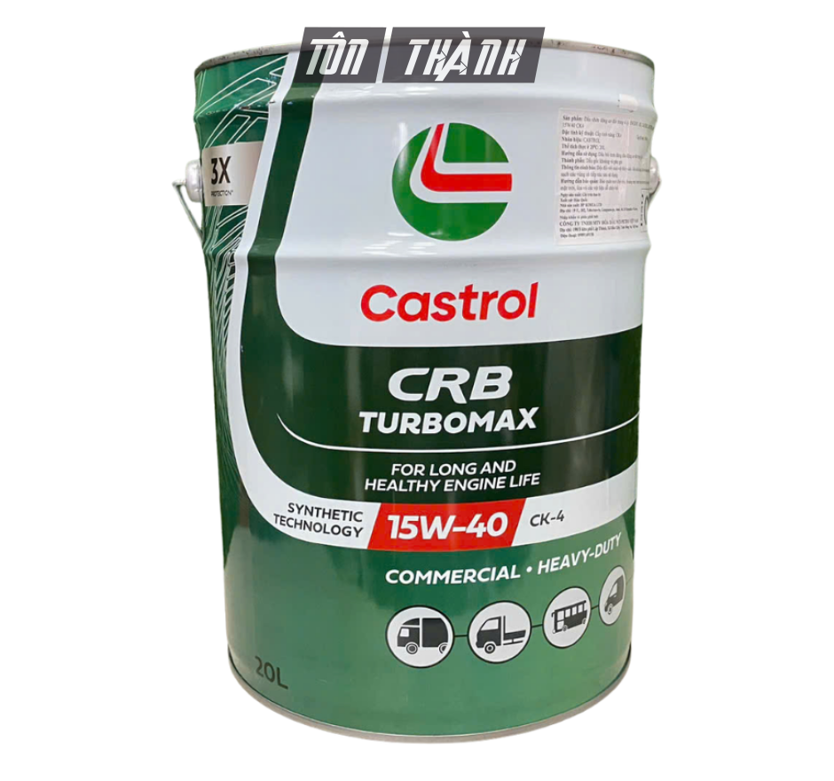 Dầu Động Cơ Diesel Castrol CRB TURBOMAX 15W-40 CK-4 (20 Lít) - Nhập Khẩu Hàn Quốc