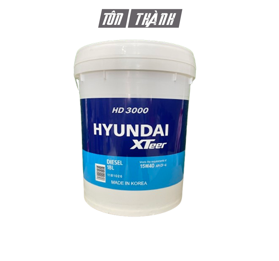 Dầu nhớt ô tô HYUNDAI XTEER HD3000 15W40 (18 Lít)