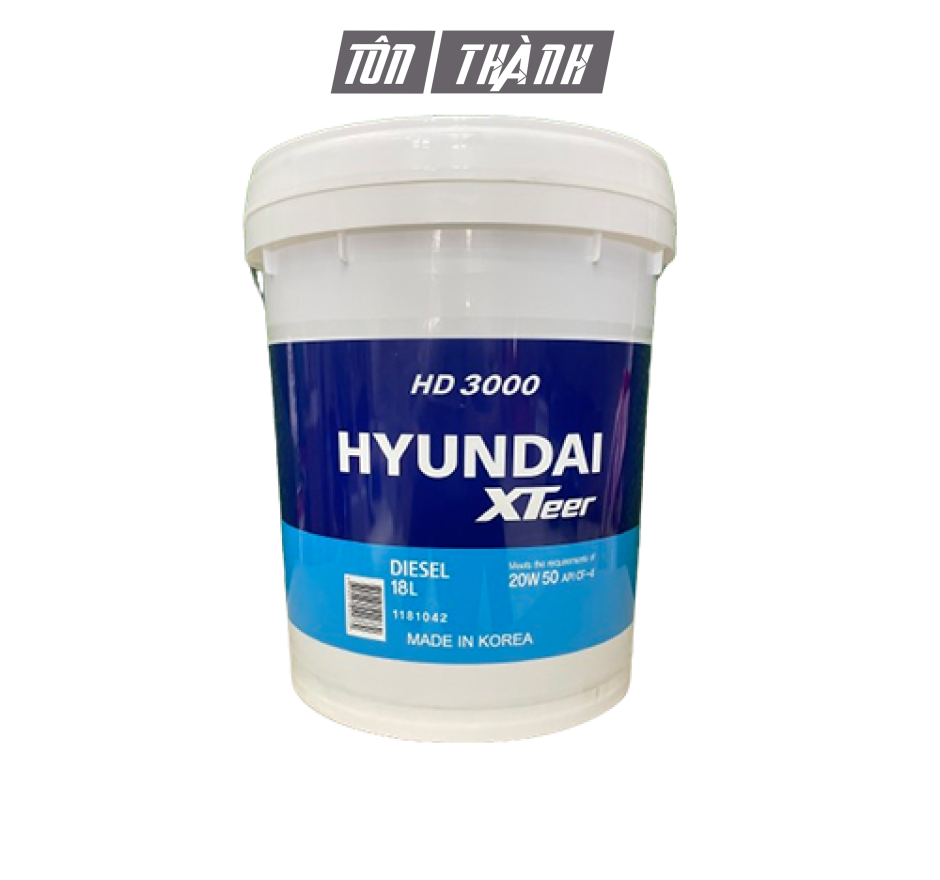 Dầu nhớt ô tô HYUNDAI XTEER HD3000 20W50 (18 Lít)