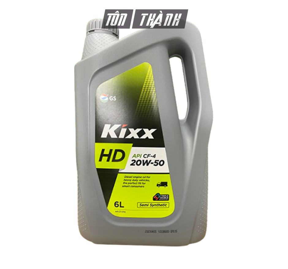 Dầu Động Cơ Bán Tổng Hợp KIXX HD CF-4 20W50 (6 lít)