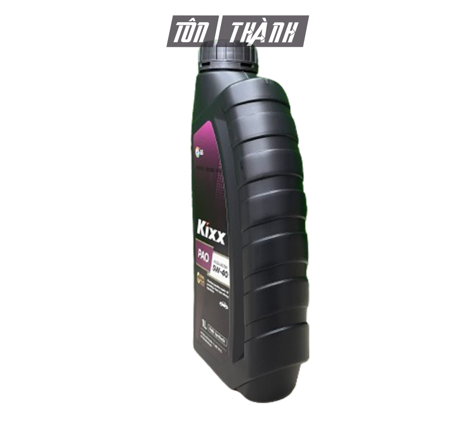 Dầu nhớt Kixx PAO 5W40 dùng cho ô tô và xe tay ga chai 1L tổng hợp 100%