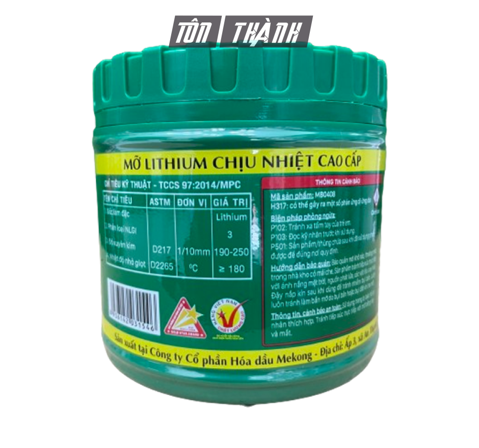 MỠ MEKONG CHỊU NHIỆT LITOL 3 400G ĐA DỤNG