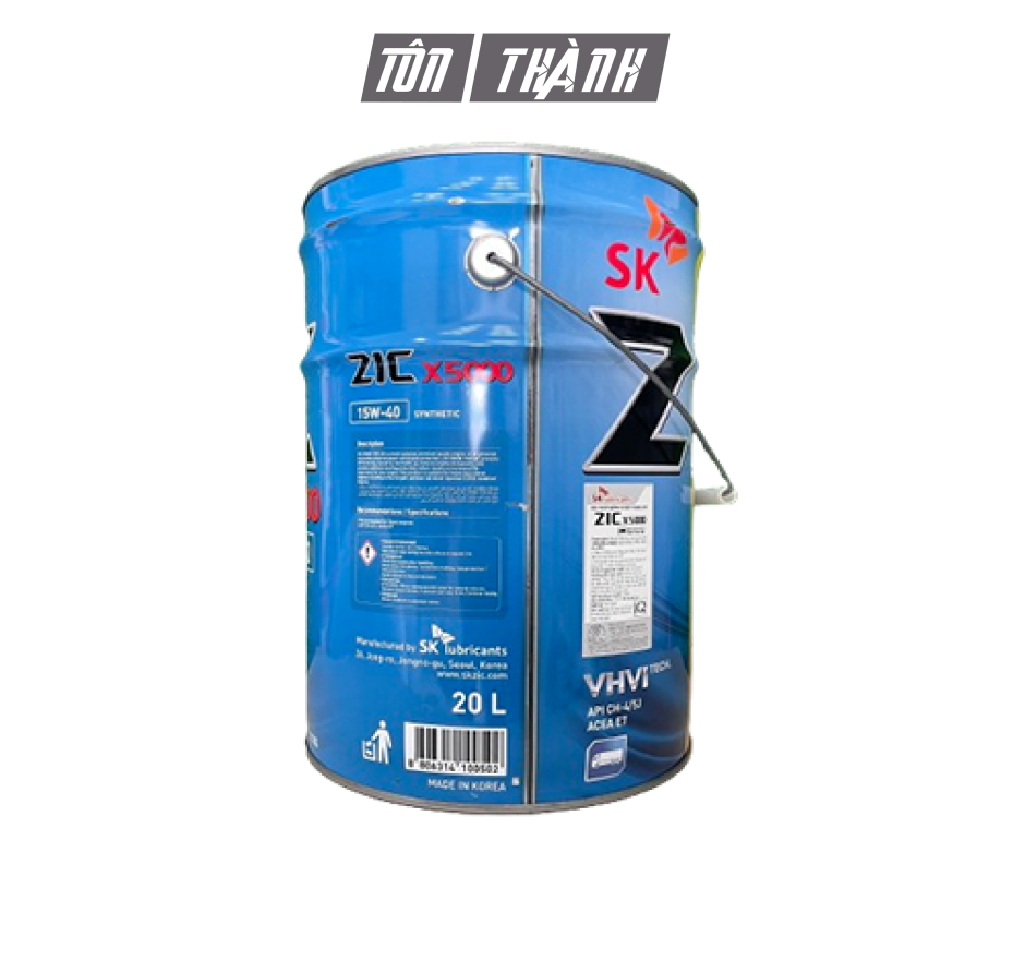 DẦU NHỚT XE TẢI NẶNG SK ZIC X5000 15W40 (20 Lít)
